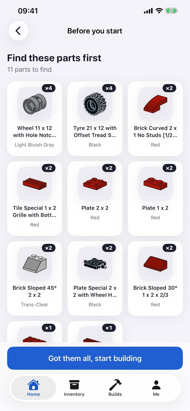 Find these parts first